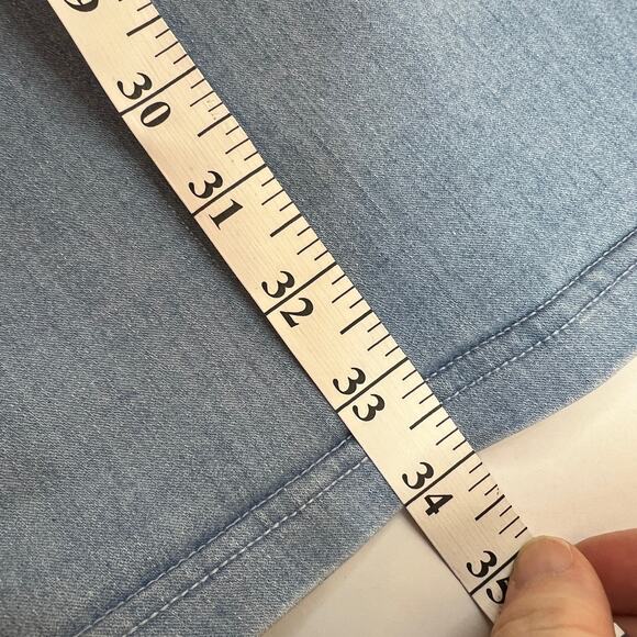 Blashe Denim Tank Dress Junior Large Light Wash Blue Stretch Sheath Sleeveless - Picture 6 of 8